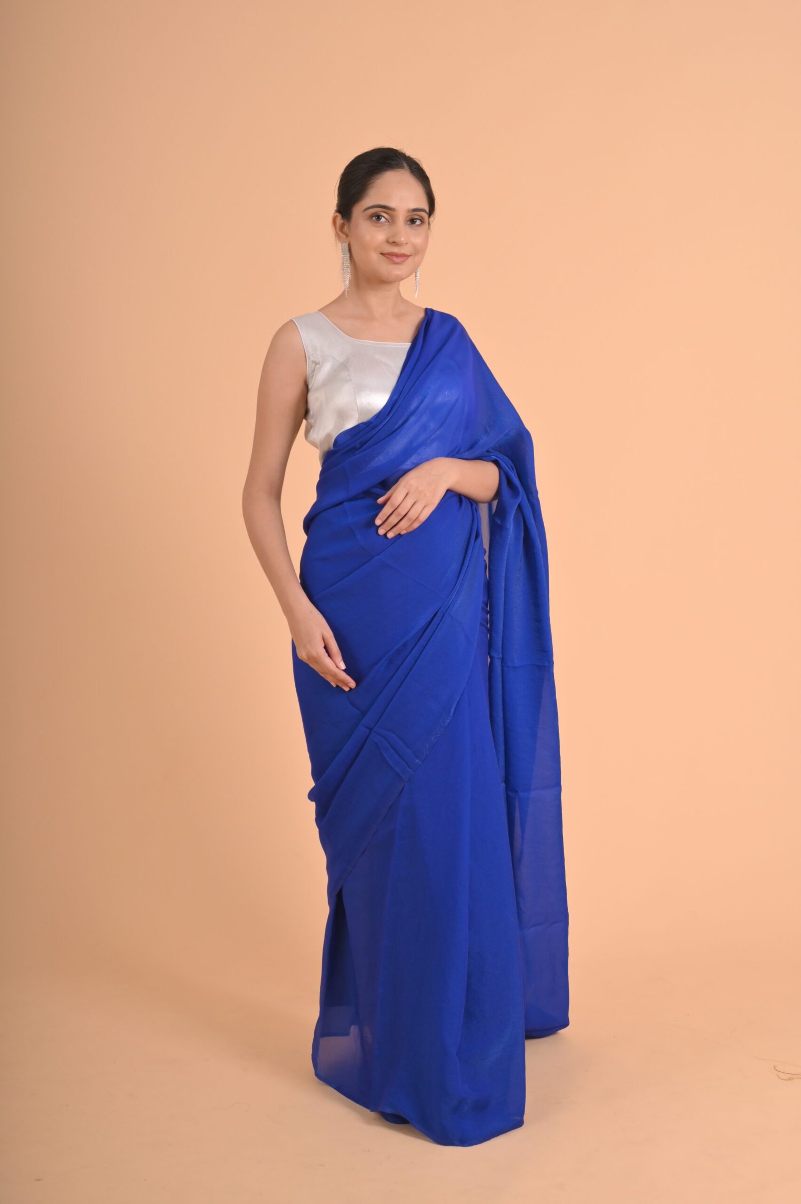 PURE BANARASI (ROUND NECK)+COSMOS SAREE