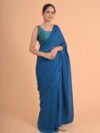 TAFTA PLAIN+COSMOS SAREE