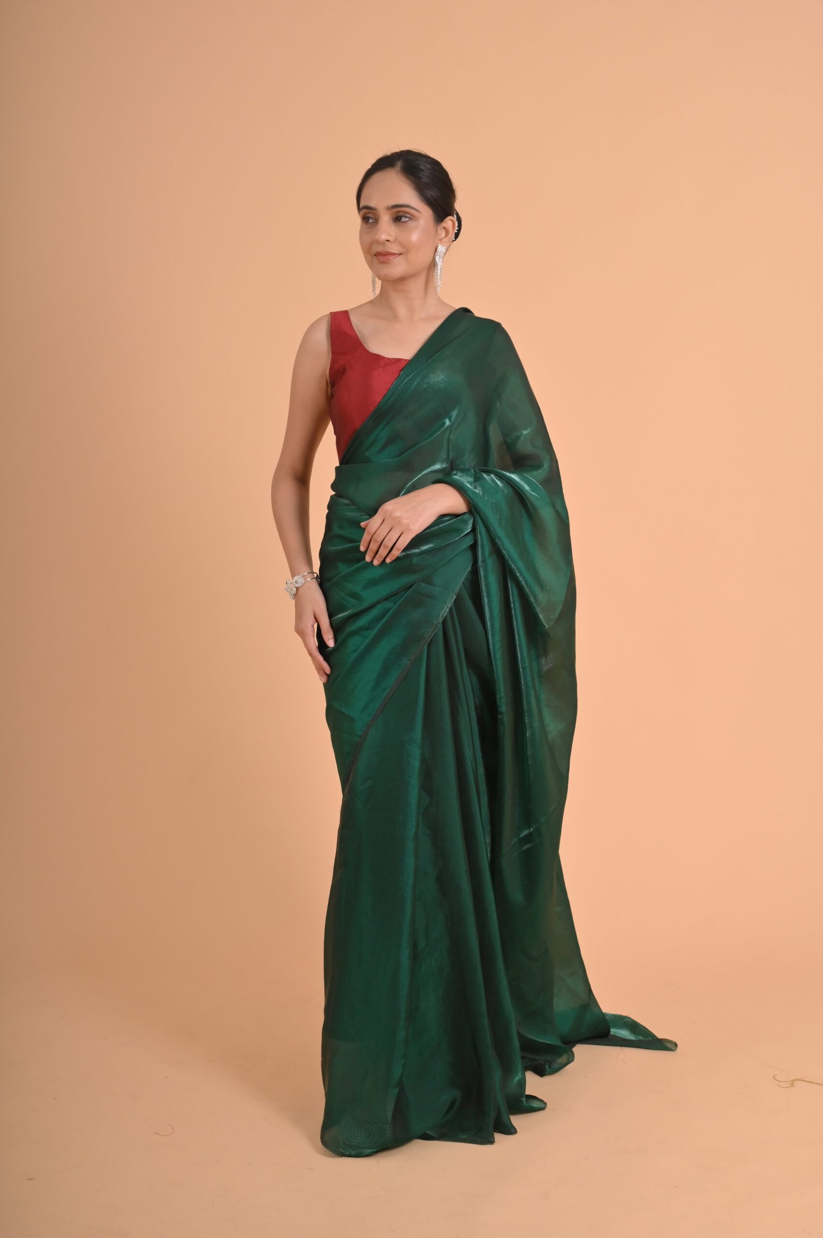 TAFTA PLAIN+FENDY SAREE - Image 3