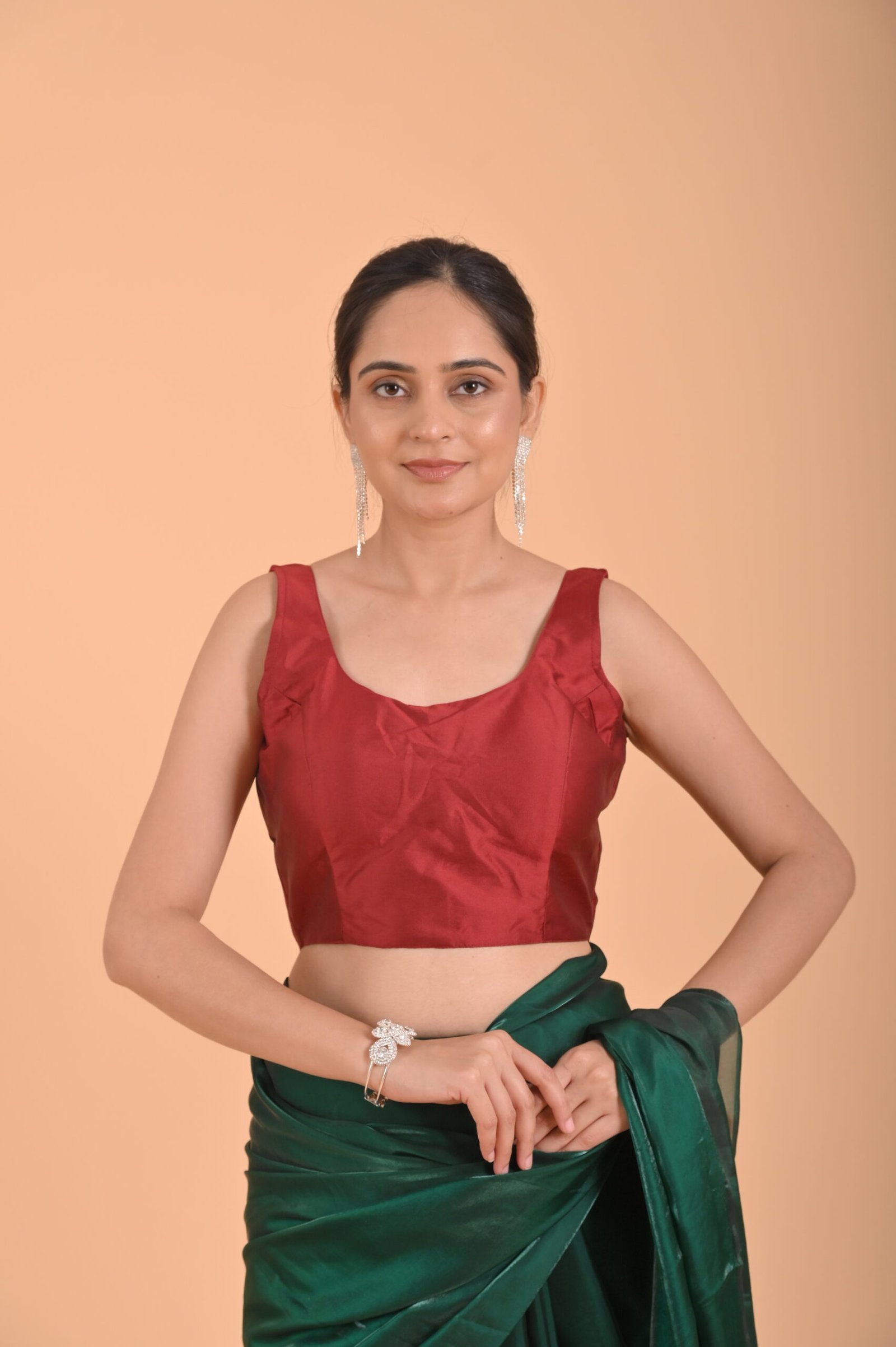 TAFTA PLAIN+FENDY SAREE - Image 5