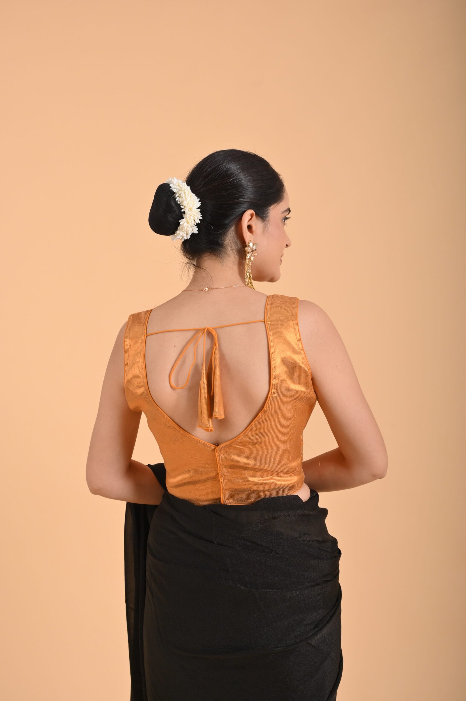 PURE BANARASI(V NECK) +COSMOS SAREE - Image 6